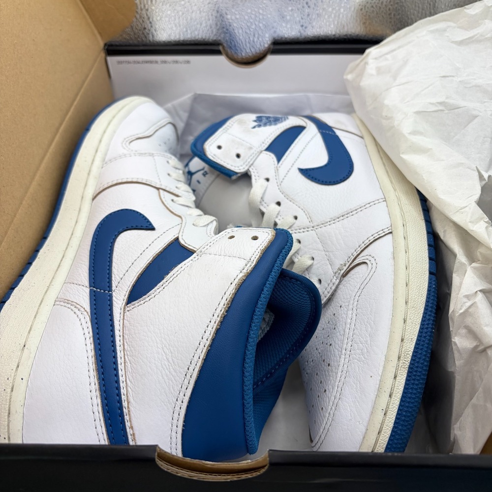 Size 11 Nike Air Jordan 1 Mid SE Industrial Blue White Mens Shoes FN5215-141 - Picture 12 of 12